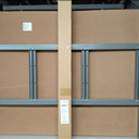 Curtain Rod 1 Inch, Wood Decorative Treatment Single Window Curtain Rods - Square Finials, Imitation Wood Grain 1 Pack (Black, 72-144)