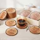 50 Sets 4" Christian Bulk Coasters with Bible Verses Christian Cork Coasters Set Mother's Day Party Favor for Adult Home Indoor Pastor Teacher Family Sunday Church Present