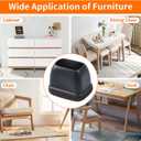 Ezprotekt 24 Pcs Rectangle Felt Chair Leg Floor Protectors for Hardwood Floors, Rectangle Black Silicone Furniture Pads Caps Covers for Chair Desk Table (Fit L :1.3-1.7", W: 0.6-0.9")