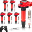 Set of 6 Ignition Coil Pack & Spark Plugs fits for Ford Edge Explorer F150 Flex MKS MKT MKZ,for Mazda 6 CX-9 2007 2008 2009 2010 2011 2012 2013 2014 2015 2016 3.5L 3.5L 3.7L V6 Replaces UF553
