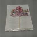 4 x Wildflower Birthday Party Decorations, Floral Cupcake Toppers Baby in Bloom Baby Shower Cake Decorations Wildflower Baby Shower Decor Flower Birthday Party Supplies