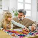 BUHAH 3D Colorful Butterfly Flower Puzzles for Adults 1000 Pieces Beautiful Floral Art Jigsaw Puzzles Impossible Challenging Aesthetic Puzzle as Family Game Decor