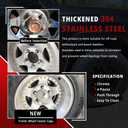 RTrhinotuning 4 PCS 4.25 in Stainless Steel Wheel Center Caps for 4.25 in / 108 mm Trailer Truck Rim Center Holes, Chrome Push Through Hub Caps 4.33 in Hight