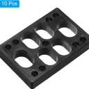 PATIKIL 1/2" Skateboard Riser Pads, 10 Pack PU 3x2 Skateboard Riser Pads Angled Wedge Shock Pads for Skateboard Truck, Black