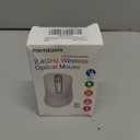 memzuoix 2.4G Wireless Mouse, 1400 DPI Computer Mice with USB Receiver, Portable Wireless USB Mouse Battery Powered Cordless Mice for Laptop, PC, Desktop, 5 Buttons (White)