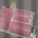 Da by Flameless Candles with String LightsBattery Operated Candles,LED Flickering Candles with Remote Control and Timer, Real Wax, 3 Pack-Pink (Rose#3*1)