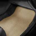FH Group Car Floor Mat 4 Piece Set Driver's Seat with Heel Pad Deluxe Front 66 x 43 cm Rear 32 x 43 cm Beige