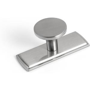 Goo-Ki 6 Pack Classic Elegance Satin Nickel Cabinet Knobs with Backplate - Luxurious Detail for Kitchen - Modern Handles for Homeimprovement Hardware
