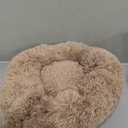 Bedsure Calming Cat Beds for Indoor Cats - Small Cat Bed Washable 20 inches, Anti-Slip Round Fluffy Plush Faux Fur Pet Bed, Fits up to 15 lbs Pets, Camel