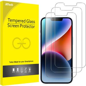 JETech Screen Protector for iPhone 16e 2025, iPhone 14 6.1-Inch, Tempered Glass Film, 3-Pack