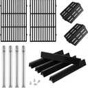 Genesis E-330 Grill Parts Replacement for Weber Genesis 4 Burner E-310 330 E330 E310 S330 S-330 EP310 EP330 Weber 7524 Grates 7620 7621 Flavorizer Bars 62753 Sear Burner Tube 65505 Heat Deflectors