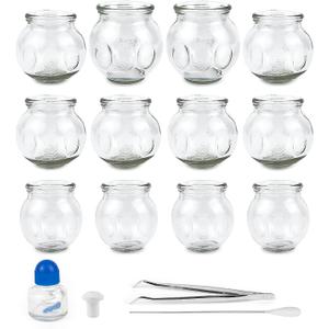 Tenchi 12-Piece Glass Fire Cupping Therapy Set  Professional Chinese Massage Cups for Pain Relief, Myofascial Release, Acupuncture, Muscle Recovery & Cellulite Reduction | Complete Kit