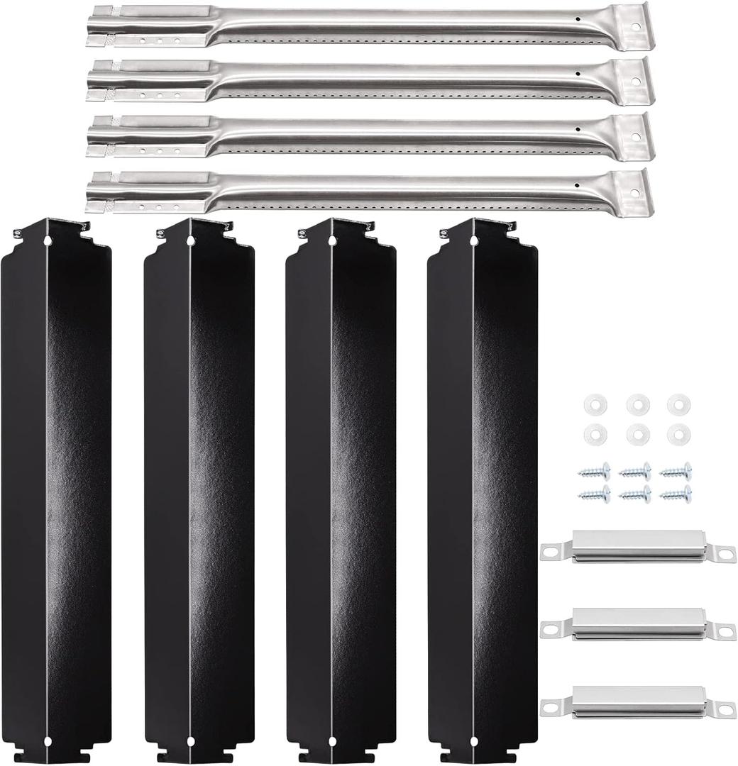 Yiming Grill Replacement Parts for Charbroil 463268008, 463268007, 463268606, 463248108, 463268706 Grill Models. Grill Heat Shields, Burner Tubes and Carryover Tube for Charbroil Replacement Parts.