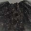 2 Pack LED Tutu Skirt Layered Tutus for Women Light up 80's Tulle Tutu Skirt Party Halloween Cosplay Costume (Black)