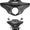 Motorcycle Front Headlight Fairing Cowl with Dark Smoke Windshield Deflector Windscreen Visor Compatible with Rebel 1100 2021 2022 2023 2024 2025, Carbon Fiber
