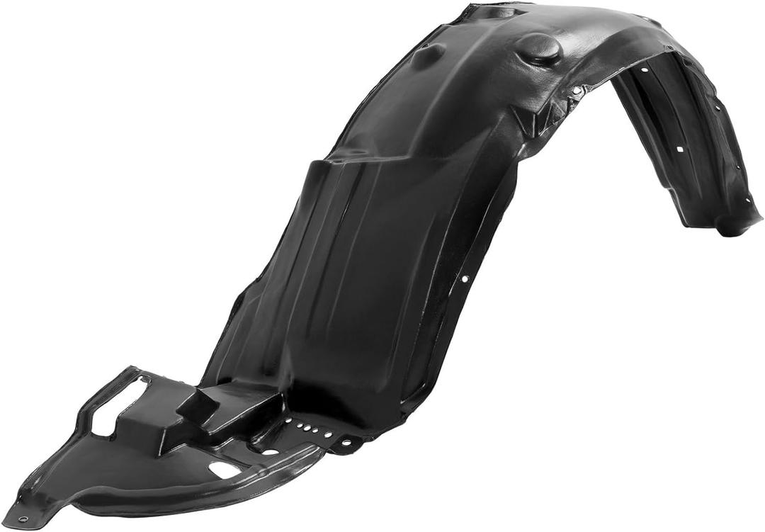 ECOTRIC Front Fender Liner Compatible with 2011-2013 Toyota Corolla Inner Wheel Liner Splash w/o Insulation Foam Replacement for 5387602370 TO1248162 Unfinished Black Plastic Left Side