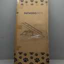 Adjustable Dog Ramp for Bed - 39" Long Foldable Wooden Ramp for Dogs to Get on Bed, Couch, or Car with 13.4" Wide Walking Space (Walnut Wood with Gray Carpet, Medium)