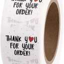1.5 Inch Round White Thank You Sticker 500 Labels, Thank You Stickers for Small Business,Gift, Birthdays, Weddings, Giveaways, Bridal Showers