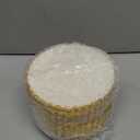 Coloch 50 Pack Gold Plastic Plates, 6 Inch White with Gold Rim Round Disposable Appetizer Dessert Plates for Wedding, Buffet, Party, Catering