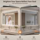 24"x48" LED Bathroom Mirror with Lights, Anti-Fog, Backlit+Frontlit