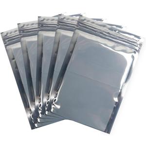 HRX Package 100pcs Premium Antistatic Bag, 4 x 6 inches Resealable Zipper Bag for SSD HDD 2.5 Laptop Hard Drive (silver gray)