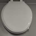 KOHLER K-26801-0 Impro ReadyLatch Quiet Close Elongated Toilet Seat, White Toilet Seat, Grip-Tight Bumpers, New Home Essentials, Slam Prevention