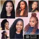 GUOHUI Micro Faux Locs Crochet Hair, 36 Inch 5 Packs Color Copper Red DIY Braids Straight Styles (36",350)
