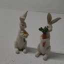 Newman House Studio Easter-Decorations - Spring Bunny Decor - Table Centerpiece - Spring Figurines - Indoor Bunny Statues with Flower Farmhouse Office Room Decor for Table 5 * 4.25 * 11.75 inch (Bunny With Flower)
