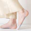 5 Pairs Sling Liner Socks, Women'S Ultra Low Cut No Show Half Liner Socks With Slingback, Non Slip Hidden Invisible Socks for Heels, Toe Topper Liner Half Socks for women,yellow