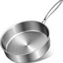 EWFEN 12 Inch Tri-Ply Stainless Steel Frying Pan, Compatible with All Cooktops Up to 600, Large Frying Pan Induction-Ready Skillet, Dishwasher and Oven Safe, Even Heat
