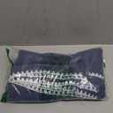 ACHIM Kendal Rod Pocket Window Curtain 1 Panel - 52 Width, 84 Length, 1.5 Inch Rod Pocket - Blue/White - Soft Light Filtering Fabric with Shell Stitch Embroidery & Machine Washable Home Decor