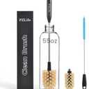2-in-1 Water Bottle Brush, Water Bottle Cleaner & Straw Brush Cleaning Scrubbing Brush 15 in Long Bottle Brush Detachable Head Multi-Function Cleaning Brush Homework Cleaning Brushe (3pcs/Brown)