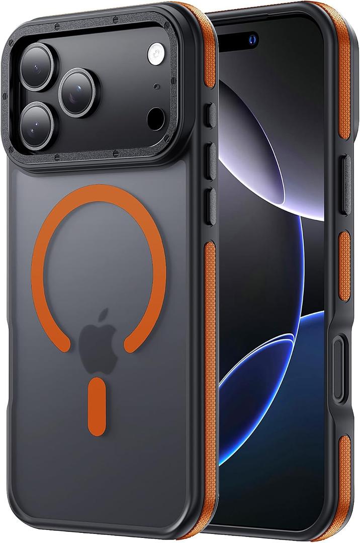 Tigowos iPhone 18 Pro Max Bumper case/17 Pro Max,Matte Orange Bumper