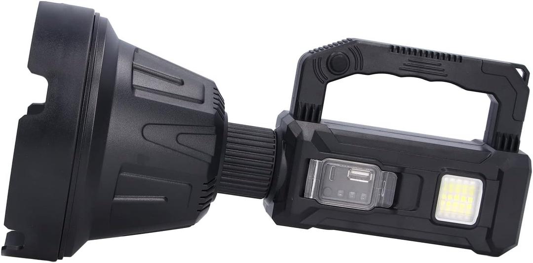 Rechargeable Spotlight LED Handheld Flashlight with 6 Lighting Modes for Adventure Travel Hiking Camping