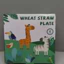 Wheat Straw Dinner Plates Set 10 Inch Reusable Unbreakable Microwave & Dishwasher Safe Plates for Kitchen Set of 4 - Mondrian