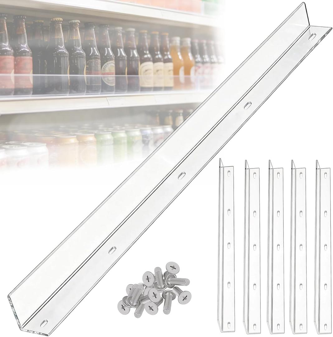 Gondola Shelf Fence - Retail Shelf Guard Rail,Clear Acrylic,for Retail Shelving and Display Shelves,10 Pack (3''H x 36''L)