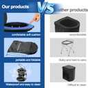 Upgraded Retractable Portable Toilet with Cushion, Adjustable Height Camping Toilets with Lid for Adults and Kids, Compact Portable Potty for Camping, Car, Travel, Boat, Tent and Emergency Use