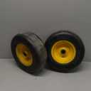 2025 Upgraded Version 13x5.00-6 Heavy-Duty Flat-Free Lawn Mower Tires - Solid Rubber, 550 lbs Capacity, Multi-Size Bearings (3/4"/1/2"/5/8") for Zero-Turn Mowers, Tractors, Garden Carts, 2-Pack