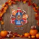 2 x Boao Thanksgiving Turkey Garden Flag 21.65 x 17.72 Inches Double Sided Printed for Outside Decorations, Large Fall Garden Flag Football Winter Autumn Yard Sign for Outdoor Yard Lawn