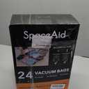SpaceAid Travel Vacuum Bags for Luggage with Electric Pump, 24 Pack Vacuum Seal Bags for Clothing Travel, Space Saver Compression Bag for Backpack and Suitcase