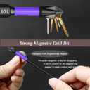 2 x 13PCS Magnetic Screwdriver Bit Set, D1 Alloy Steel Anti-Slip Long Drill Bits, Fine Tooth Design, Strong Magnetism Magnetic Drill Bit Set for Home, Garden, Outdoors Blue