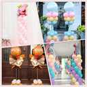 2 Sets Balloon Column Stand Kit, Balloon Stand, Balloon Arch Stand, 7 Feet Height Adjustable Balloon Tower Pillar with Reusable Metal Telescopic Design for Party Decoration