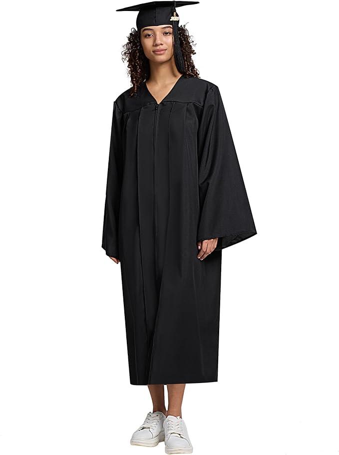 Unisex Matte Graduation Gown Cap 2025 2026 Year Charm for High School Rich in Color, Small