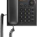 Panasonic KX-TSC11B Corded Phone with Caller ID, Black