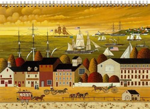 2025 Wall Calendar [13 pages 8"x12"] YESTERYEAR by Charles Wysocki Vintage Modern Museum Art Retro Poster Pixelart, 2 Pack