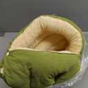 Large Cozy Monster Cat Bed, Cat Beds for Indoor Cats, Cat Cave Bed Cat Tent with Removable Cushion, Warm Cave Nest Sleeping Bed Puppy House for Cats Small Dogs, Anti-Anxiety Cuddler Beds-Green