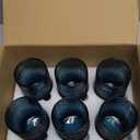 HomeVogue Hobnail Drinking Glasses Set of 6,15 oz Vintage Glassware Set Cocktail Glass Set, Embossed Grey Water Tumbler,for Beer, Whiskey,Juice and Various Mixed Drinks (15OZ Blue): Highball Glasses