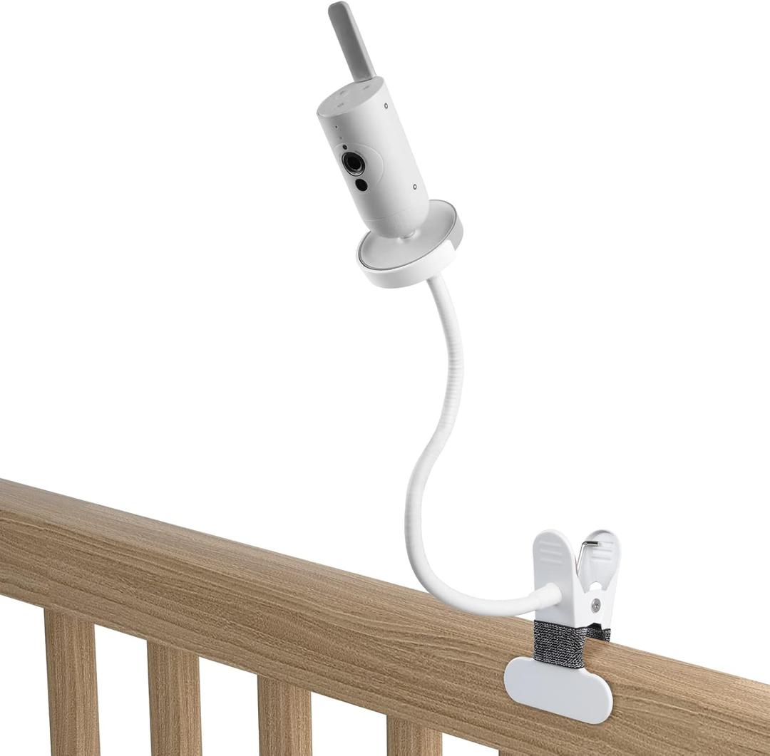 Koroao Clip Clamp Mount for Philips Avent Connected SCD973/37 /SCD923/26 /SCD921/26 Baby Monitor (White)