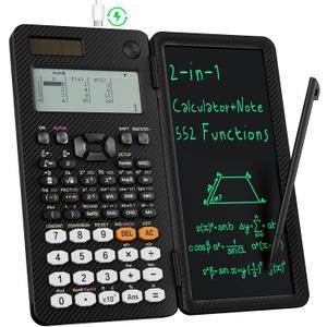 991EX 552 Functions Desktop ROATEE Scientific Calculator Rechargeable & Solar Power, Multiview 6-Line Display with Erasable LCD Writing Tablet for High School College Graduate Student and Researchers