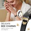 Slim Leather Bands Compatible with fitbit inspire 3 bands, Charms, Feminine Design for fitbit inspire 2/1